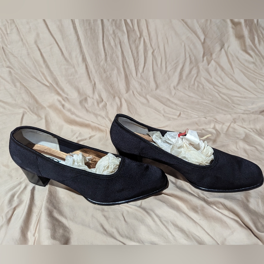 Black Fabric Loafers